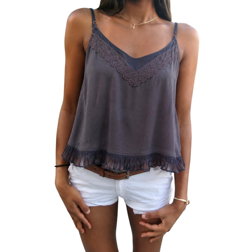 American Eagle Y2K Lace Sheer Babydoll Cami Tank MED Bella Swan Coquette Elena